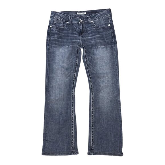 Stetson Womens Classic Bootcut Jean 816 Fit Size 14 XX-Long Distressed Denim - Picture 1 of 8